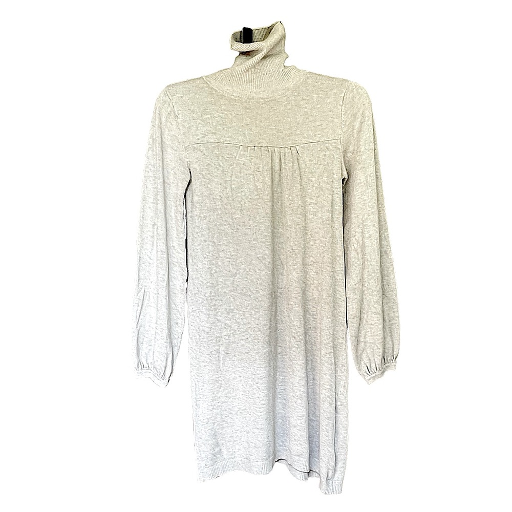 Derek Heart Light Gray Long Sleeve Turtleneck Sweater Dress EUC size M
